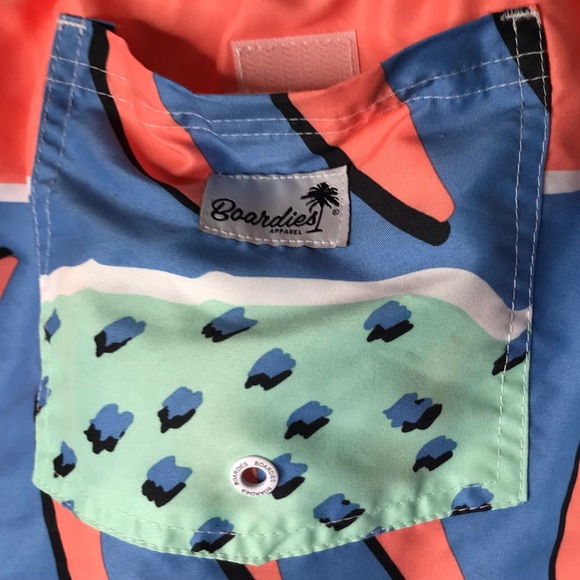 MED Boardies Swim Shorts Trunks Mesh Liner Fresh Prince 90s Colourful - Picture 8 of 9